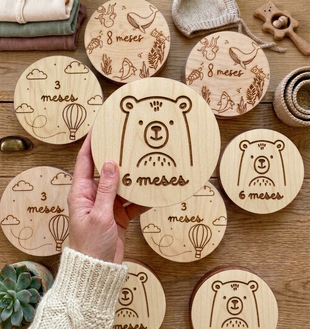 Mesario de Madera Personalizado para Bebé - Imagen 8