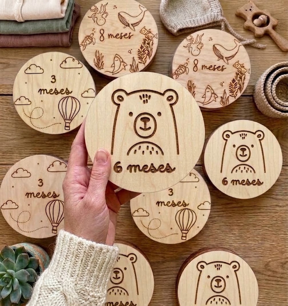 Mesario de Madera Personalizado para Bebé