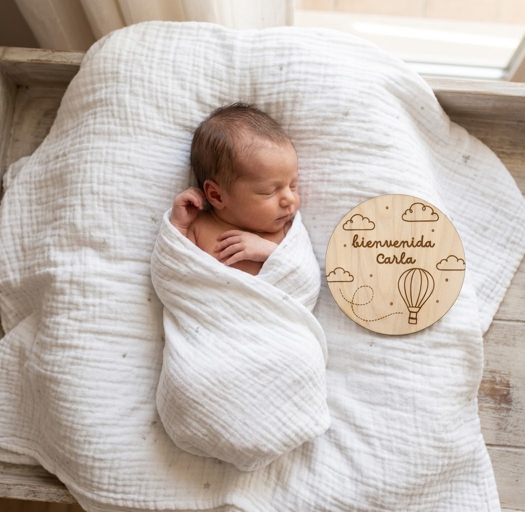 Mesario de Madera Personalizado para Bebé - Imagen 2