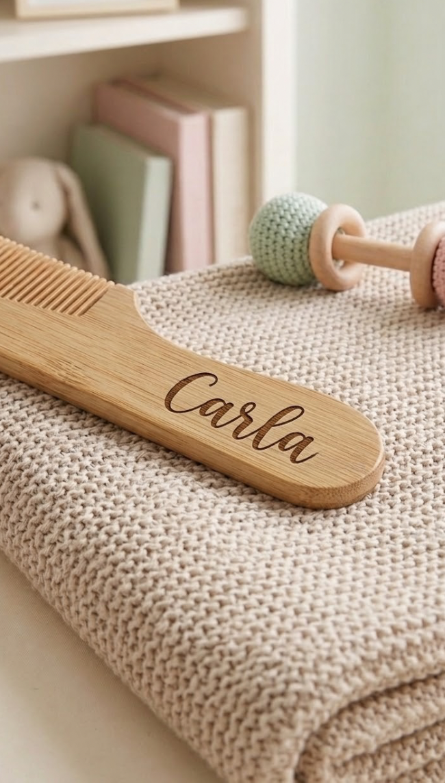 Peine Infantil de Madera Personalizado - Imagen 4