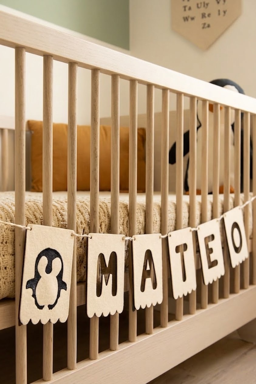 Guirnalda de Madera Personalizada con Nombre y Figura - Imagen 3