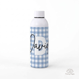 Botella Recuerdo Bautizo de Aluminio Personalizada con Nombre