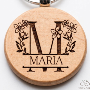 Marcasitios Llavero de Madera Natural Personalizado en Láser Eventos
