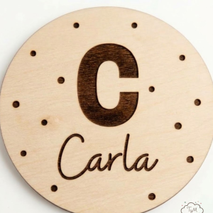 Marcasitios Imán Redondo de Madera Personalizado Eventos