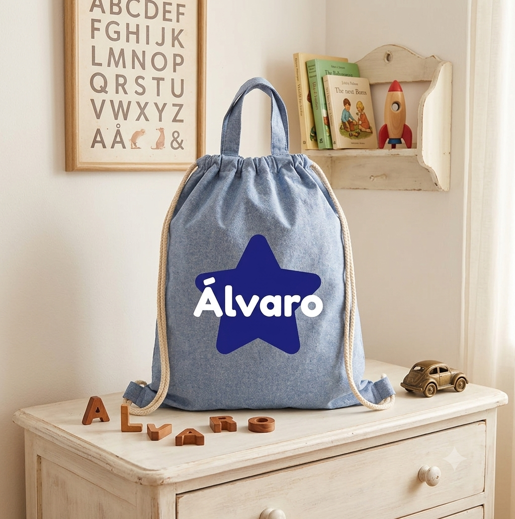 Mochila Infantil de Tela Escolar con Asa - Imagen 7