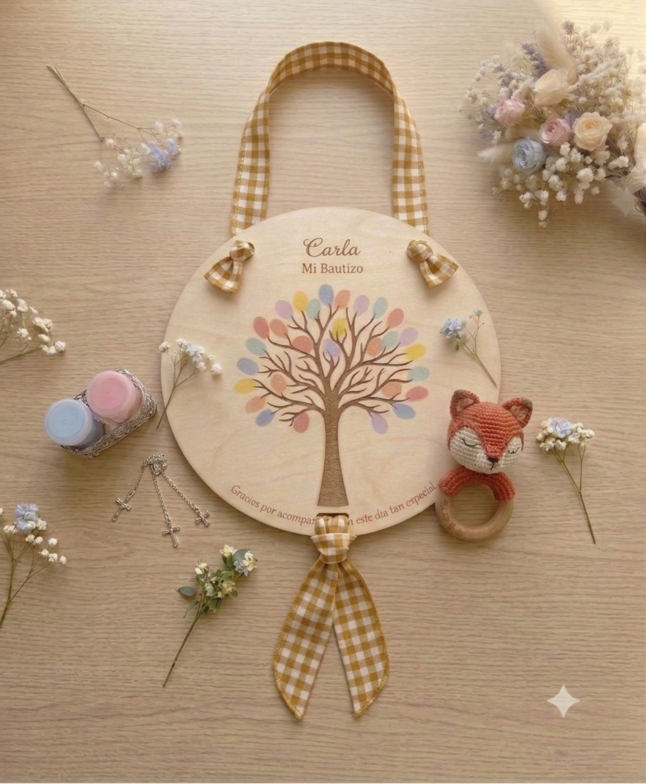 Cuadro de Huellas de Invitados. Bautizos - Imagen 2