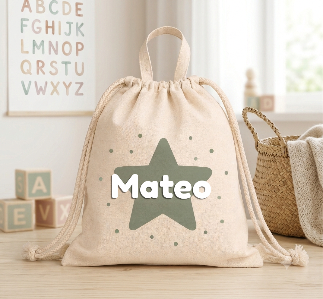 Mochila Infantil de Tela Escolar con Asa