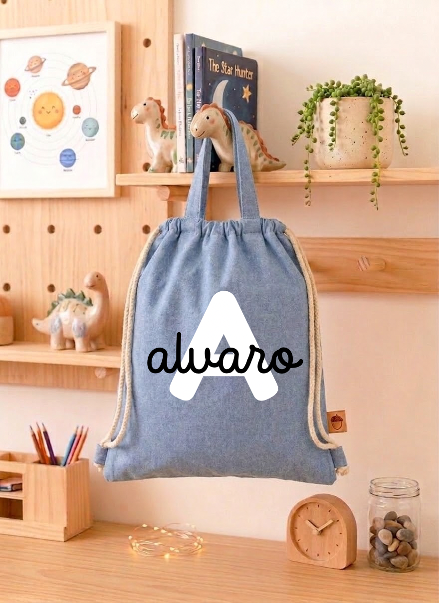 Mochila Infantil de Tela Escolar con Asa - Imagen 6