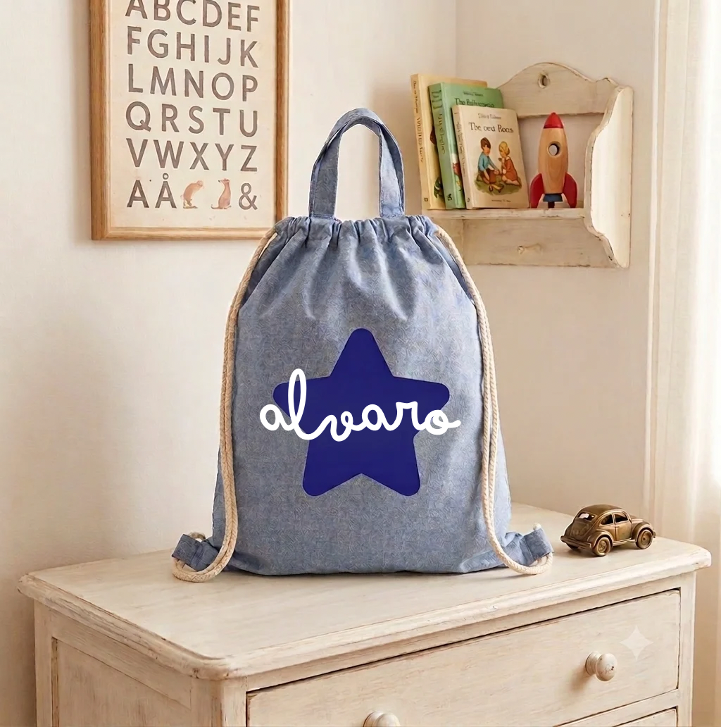 Mochila Infantil de Tela Escolar con Asa - Imagen 3