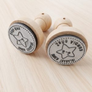 Sello de Madera Personalizado para Profesores "¡Buen Trabajo!" con Estrella