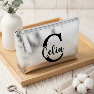Neceser Metalizado Personalizado con Inicial y Nombre Eventos