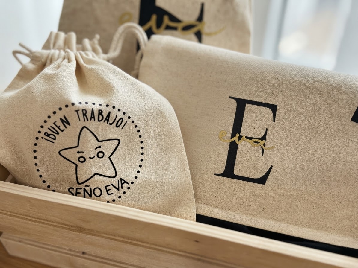 Pack Regalo Completo para Profesoras – Sello Motivacional de Madera, Neceser y Tote Bag Personalizados - Imagen 3