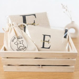 Pack Regalo Completo para Profesoras – Sello Motivacional de Madera, Neceser y Tote Bag Personalizados